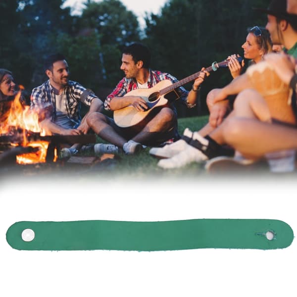 Mikrofiber læder guitarhovedremstift til elektrisk akustisk bas ukulele 195 mm grøn 1 stk