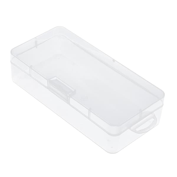 Plastförvaringslåda Rektangulär Transparent Digital Elektroniktillbehör Fallbeständig Låda med Fällbart Lock