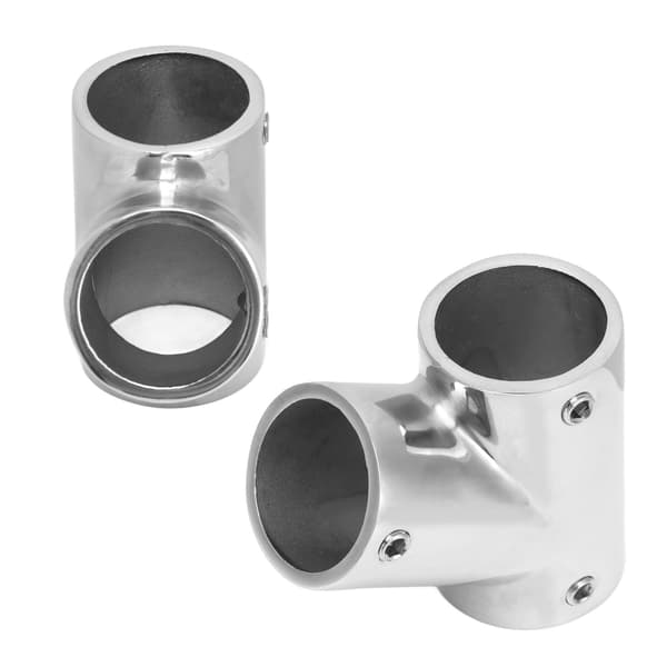 Rustfrit Stål 60° 3-Vejs Bådgelænderbeslag, 22mm (7/8\") Rørforbinder, Marine Dæk Tilbehør