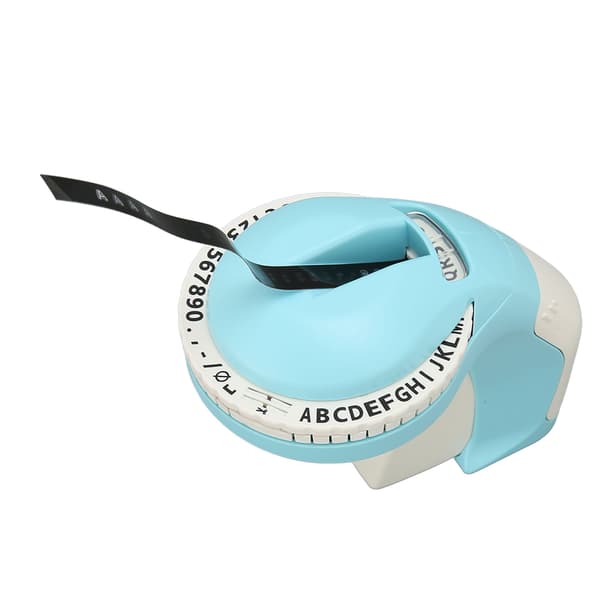 Prægemaskine 600dpi DIY Manuel Etiketprinter 3D Bærbar Præget Etiketmaskine Blå