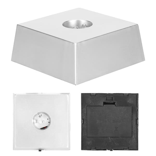 7 farverige LED-lysbase displaystander krystallampeholder lille trapezformet lysbase