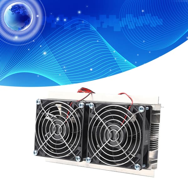 Termoelektrisk Peltier-køler 12V Dual Core Chip Set til minikøleskab, 40x40mm