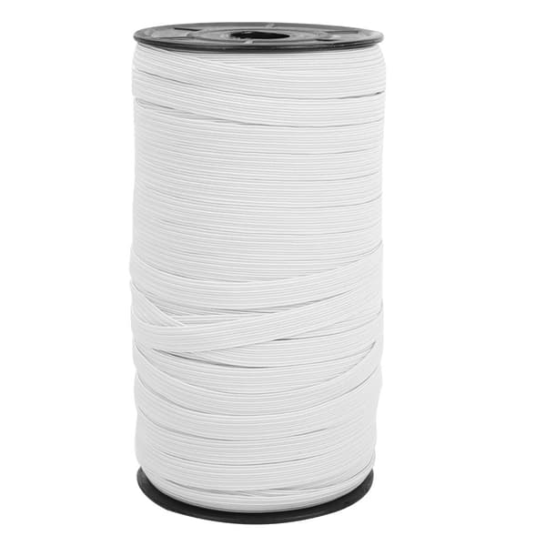 8 mm 100 yards elastiskt band sybehör platt stickat elastiskt hantverk för kläder DIY (vit)