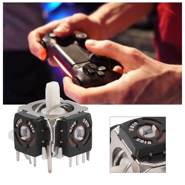 5 sæt ABS analog stick 3D joystick reparationsdele til Xbox 360 trådløs controller 2,6x2,4x2,1 cm