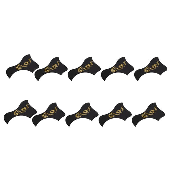 10 st PVC Plektrumskydd för Akustisk Gitarr, Drakmönster Repskydd Set, 40\" 41\", Guld