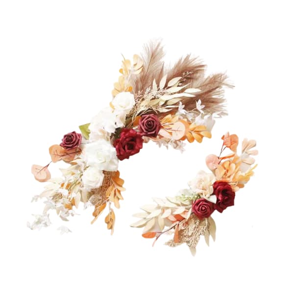 Bröllopsbåge Blomma Välkommen Vattenskylt Konstgjorda Blommor Swag