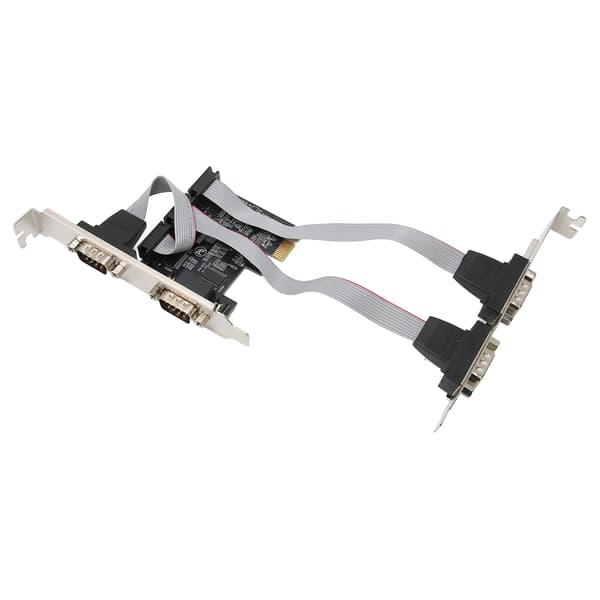 PCIe-tilläggskort PCIe x1 till 4 RS232 COM-portar för industriell PC POS-datainsamling, PCB, 1-pack