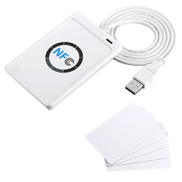 NFC RFID-läsare Skrivare ACR122U ISO 14443A/B Vit med Gratis PC-programvara