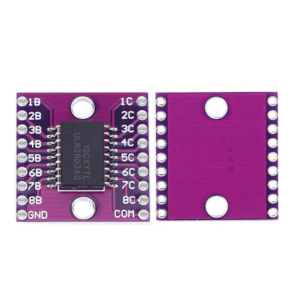 2 stk. ULN2803A Darlington Driver Board 50V Lilla Industriel Relæmodul