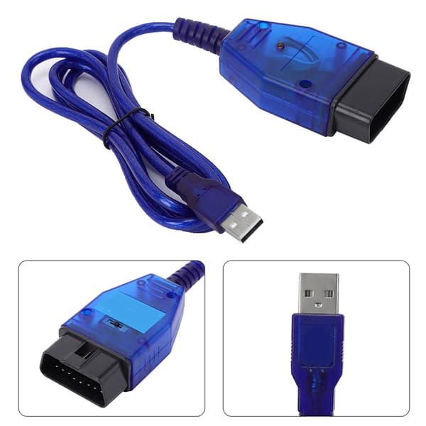 Bildiagnostisk testkabel för KKL USB-skannerkabel passar för Fiat