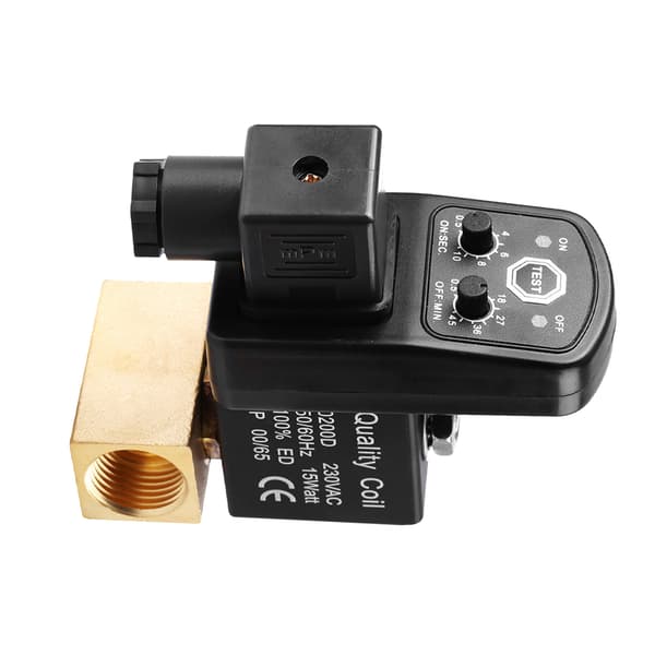 G1/2 DN15 Automatisk Elektronisk Timer Aftapningsventil til Kompressorkondens (230V AC)