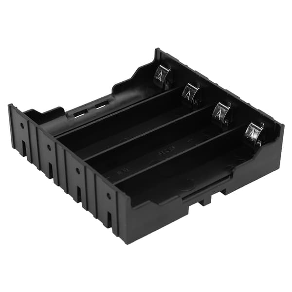 5-pak 18650 Batteriopbevaringskasseholder med hårde stifter, sort, til DIY-strømsystem