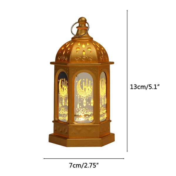 Ramadan LED Lanterne Natlys, Eid Mubarak Dekorativ Bordlampe til Hjemmet