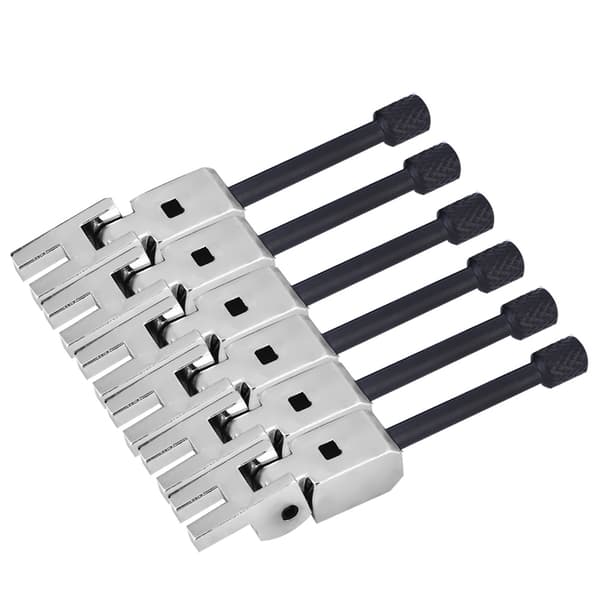 6 Tremolo-broer til elektrisk guitar, sølv sort