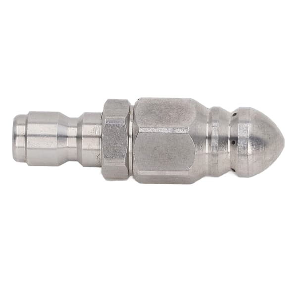 Højtryksrenserdyse 5000PSI, 1/4in NPT Quick Connect, Spids spids i rustfrit stål, 1 front- og 6 baghuller, til rengøring