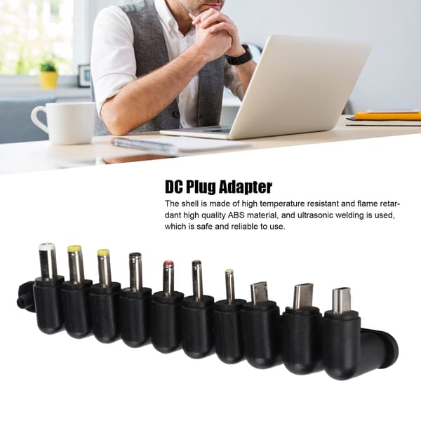 10-i-1 Retvinklet USB til DC Multi Opladerkabel til Smartphone Tablet, Strømadapterkabel