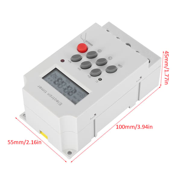 KG316T-II 30A Digital Timerrelä, 110V AC Programmerbar Strömbrytare, Elektronisk Tidskontroll