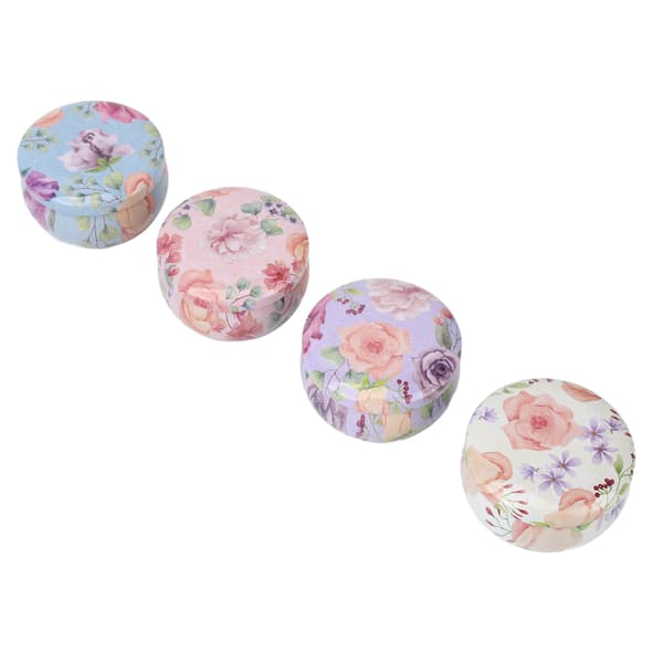 4 stk. elegante duftlys med tørrede blomster til hjemmet, soveværelset, langvarig duft, aromaterapi-lys, lyserød æske