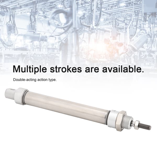 MA16 Mini Luftcylinder Dubbelverkande SS Pneumatisk Aktuator 150 mm Slaglängd