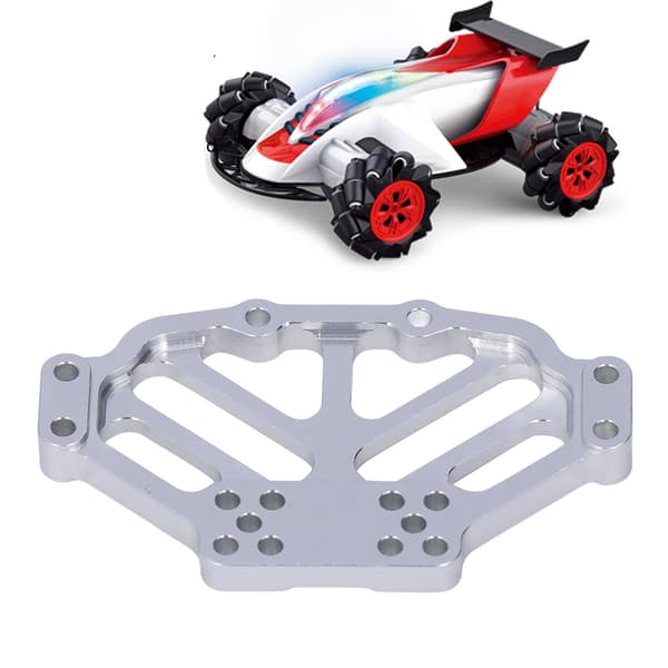 CNC Aluminium Styrstångsfäste för Tamiya 1/10 CR-01 Rock Crawler, Silver, 4-pack