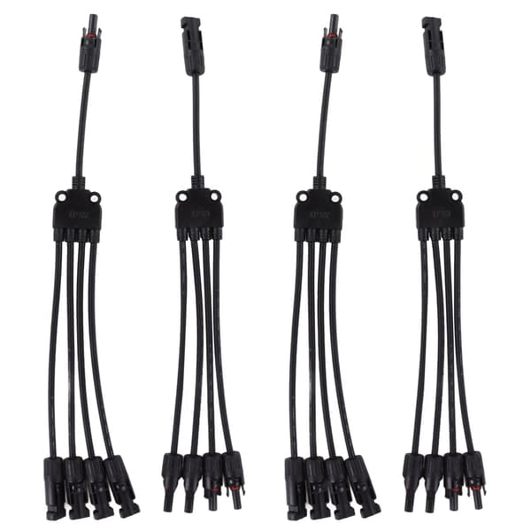2-pak solcelle PV Y-gren parallelforbindelseskabel, han-hun-adapter, IP67 vandtæt, 1000V DC, LTY4