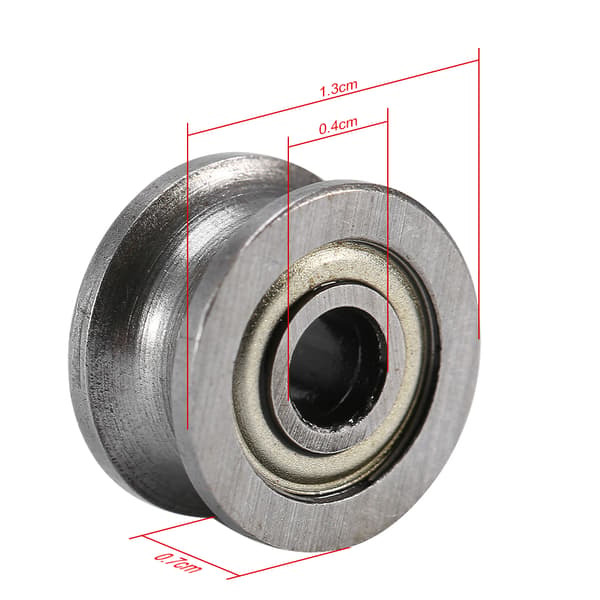 10st U624ZZ Spårkullager Styrrullar Linjärskena 4x13x7mm