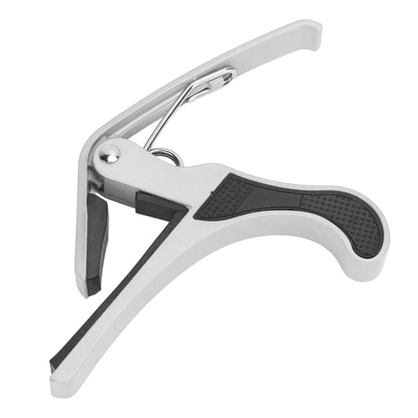 Alloy Quick Clip Gitarr Capo Set med 2 Plektrum för Elektrisk Akustisk Ukulele Banjo Mandolin Silver