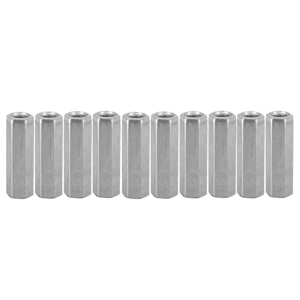 M8 Lång Sexkantsmutter Kopplingsmutter Gängade Fästelement, 10-pack
