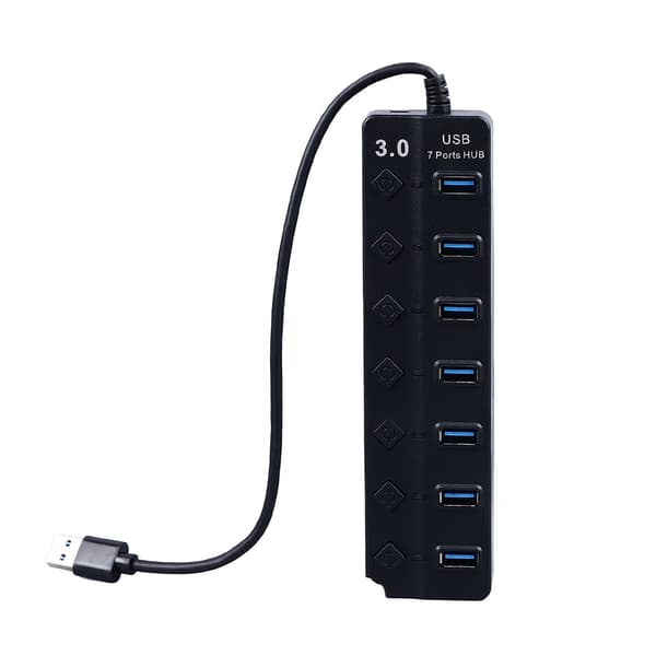 USB C Hub, Kompakt 7-ports USB-datafordeler til bærbar computer og mobile enheder