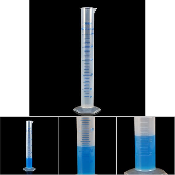 250 ml graderad mätcylinder i plast