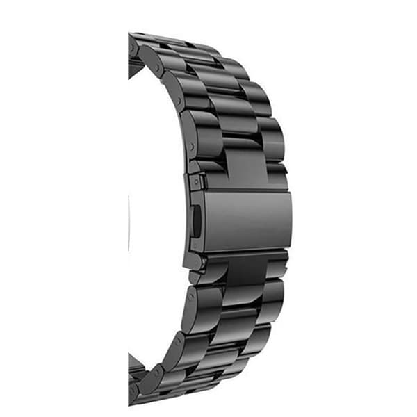 Metalarmbånd Letjusterbart Erstatningsrem i Rustfrit Stål til iOS Watch Sort 45mm/1.77in