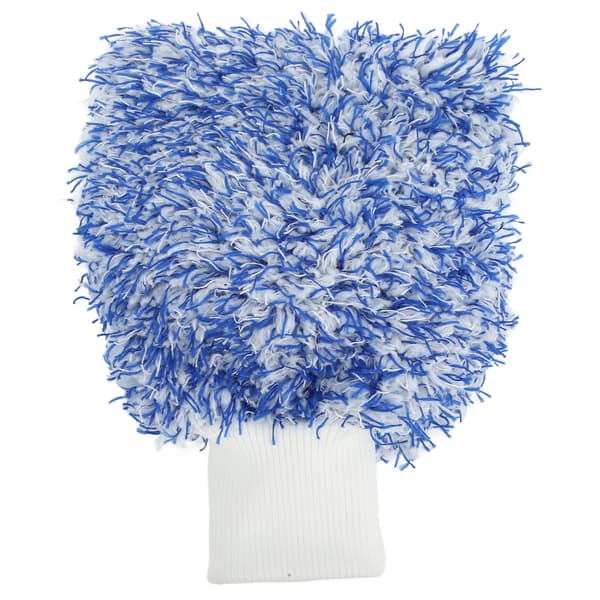Bilvaskehandsker Ridsefast Mikrofiber Dobbeltsidet Rengøringsklud Blød Universal Blå