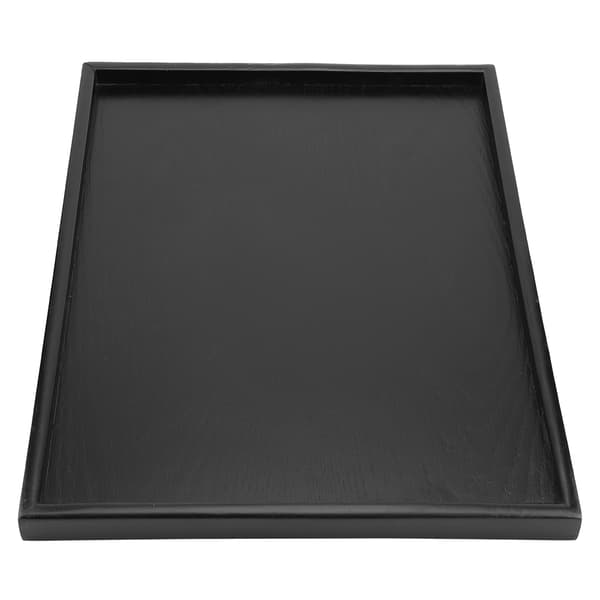 Rektangulær serveringsbakke i massivt træ til te, kaffe, snacks, fade 35x24cm