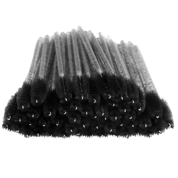 50 stk. Nylon Makeup Børste Mascara Stave Øjenvipper Øjenbryn Engangs Bærbar Børste Sort