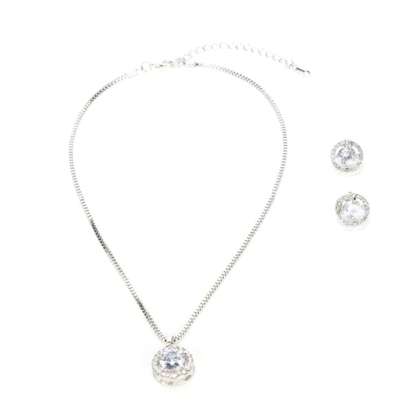Glittrande Halsband Örhängen Set Elegant Damaccessoar Set Bröllopsfödelsedagspresent