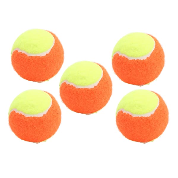 5-pack 6 cm orange gummitennisbollar, studsiga squash- och stressbollar för träning, lek och nöje