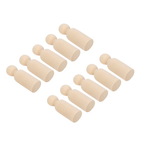 10 st 75 mm träpinnar, DIY målarleksaksfigurer för barnpyssel