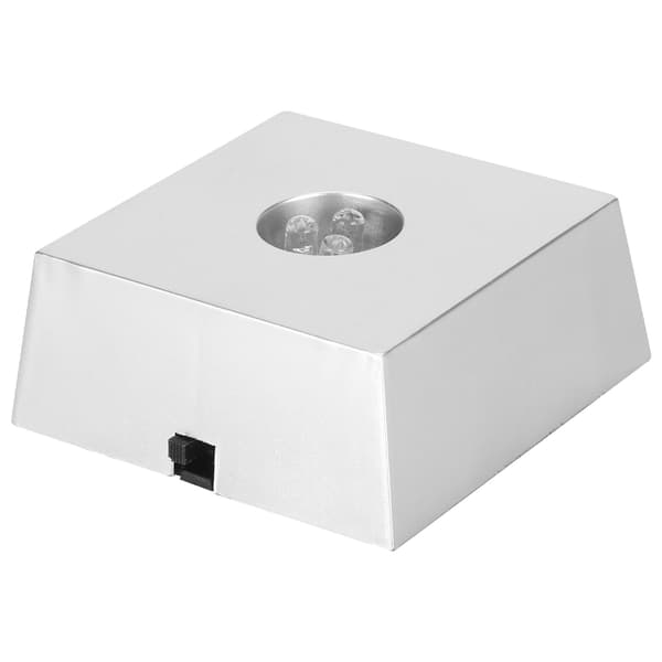 7 farverige LED-lysbase displaystander krystallampeholder lille trapezformet lysbase