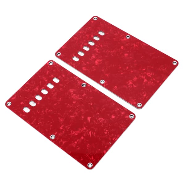 2 st elgitarr bakplåtar 6 hål PVC-plast plektrumskydd bakplatta ersättning röd