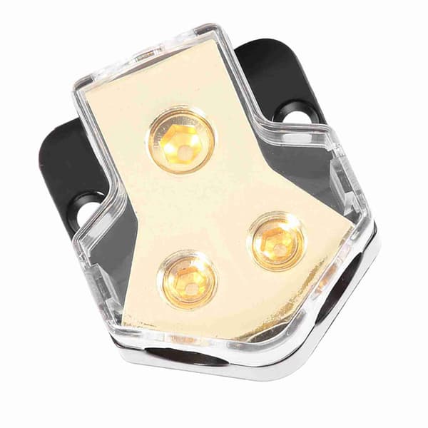 Bil Audio Strømforsyning Distribution 1*1GA Ind 2*4GA Ud Blok Splitter
