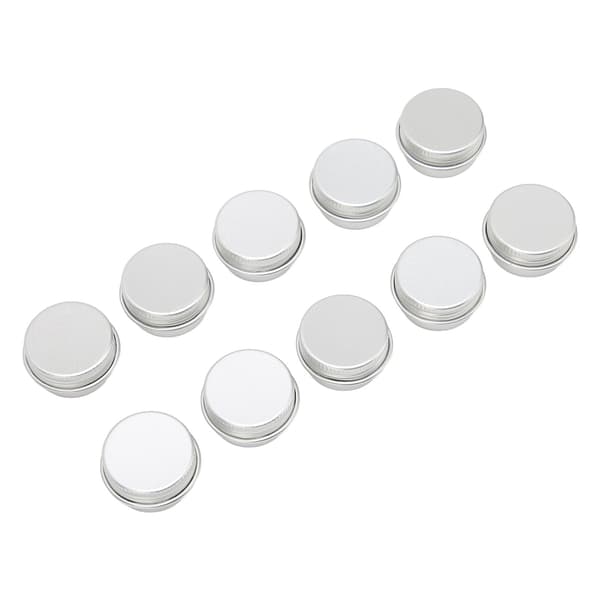 10 stk. 5 ml bærbare tomme aluminiumsdåser, tomme runde aluminiumsdåser til læbepomade, fast parfume