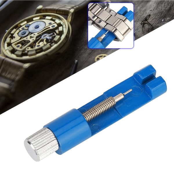 Metal armbåndsledstiftfjerner værktøj urmager reparationssæt (blå)