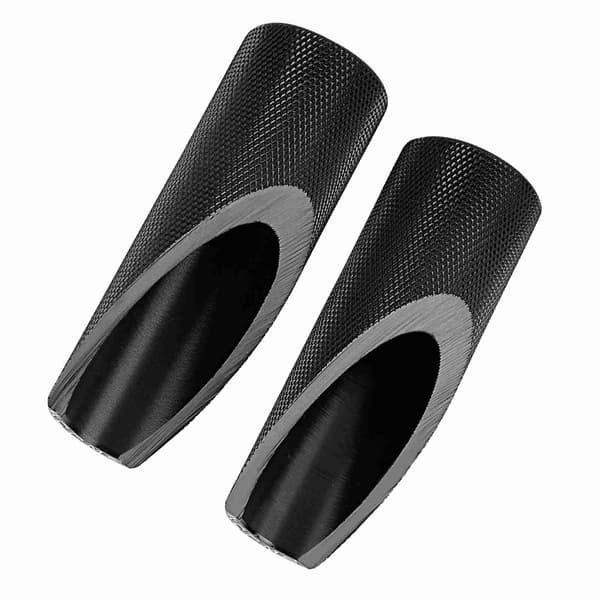 2 stk. fodhvilere til motorcykel i aluminiumslegering (sort)