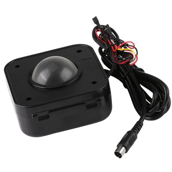 Belyst 4,5 cm rund LED-trackballmus PS/2 PCB-stik til arkade