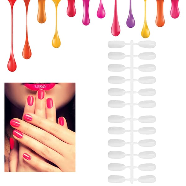 240 st nagelgelfärgdisplaytips dubbelsidiga vikbara övningsprover vita