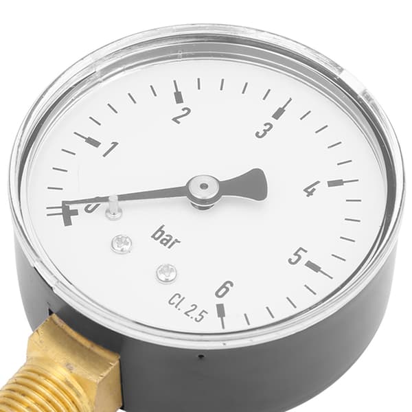 1/4\" NPT Hydraulisk Lufttrycksmätare 0-6 bar, Sidomonterad Manometer
