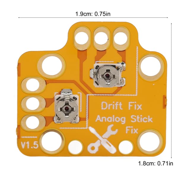 2 STK Gamepad Joystick Drift Reparation PCB Guld 1.9x1.8x0.2cm til PS4 PS5 Xbox One Series S X Controller