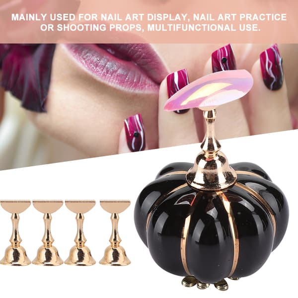 Professionel neglekunst display stand magnetisk manicure praksis tips holder værktøj sort