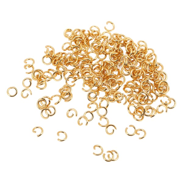 200 stk. springringe multifunktionel rustfrit stål guld åben springring DIY smykker forbindelsesspænde