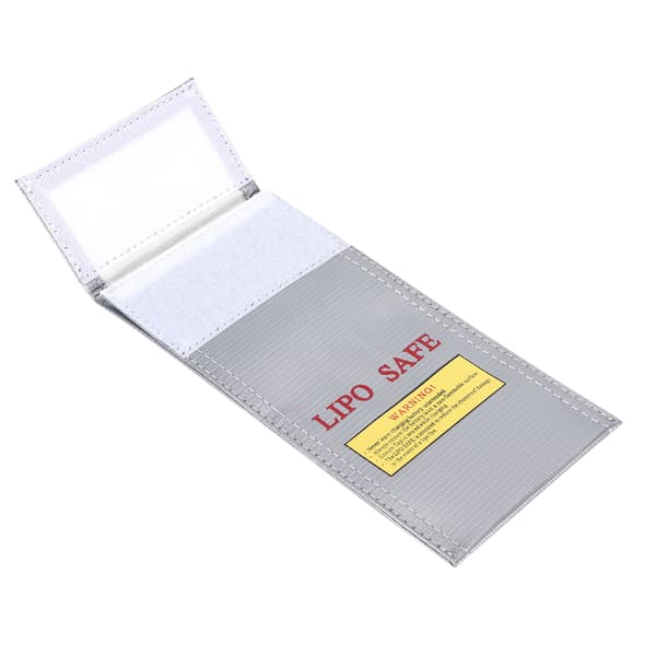 Litiumbatteri Säkerhetsväska Brandsäker Explosionssäker Förvaringspåse Skyddsfodral 10x20cm